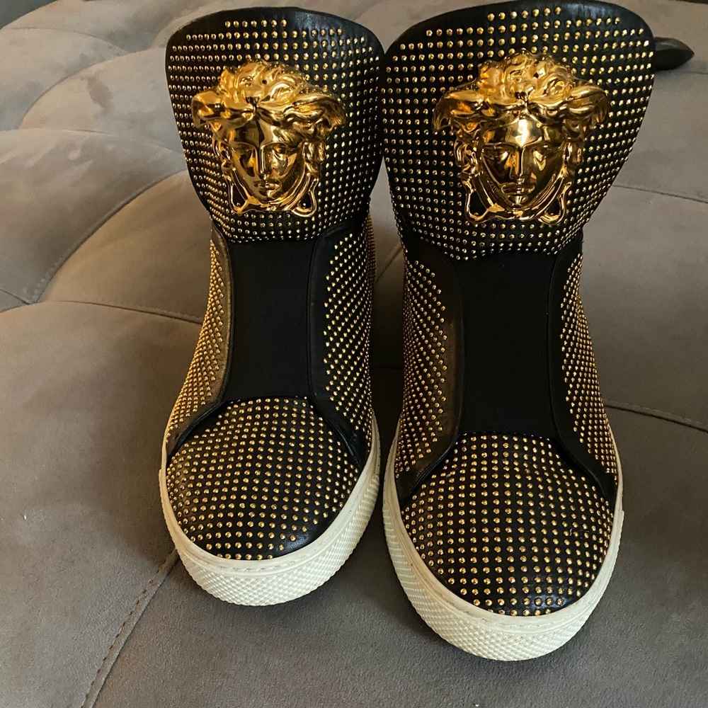 Versace studded sneakers